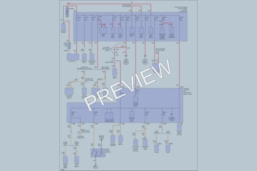 2000 Mercury Cougar Power Distribution wiring diagram preview