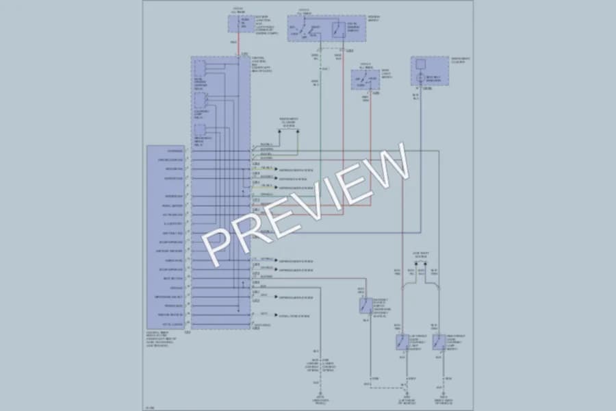 2000 Mercury Cougar Warning Systems wiring diagram preview