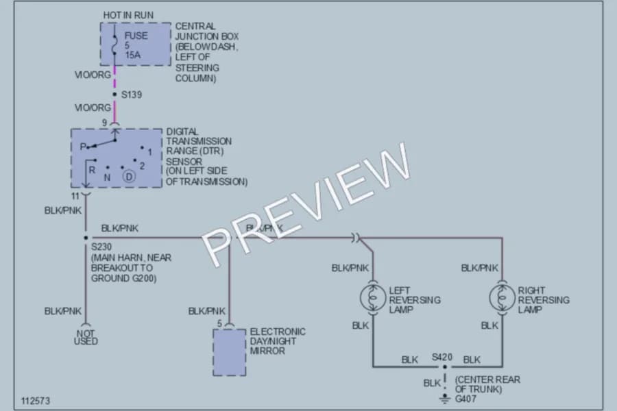 2000 Mercury GrandMarquis Exterior Lights wiring diagram preview