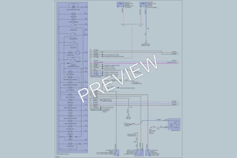 2000 Mercury Mystique Instrument Cluster wiring diagram preview