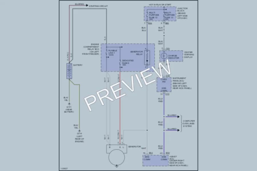 2000 Mitsubishi Diamante Starting Charging wiring diagram preview
