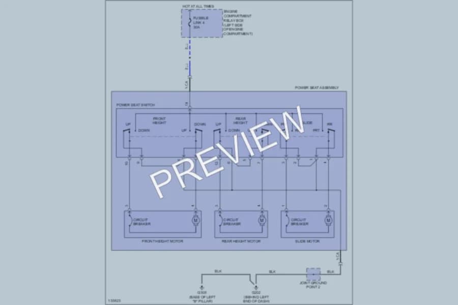 2000 Mitsubishi Eclipse Power Seats wiring diagram preview