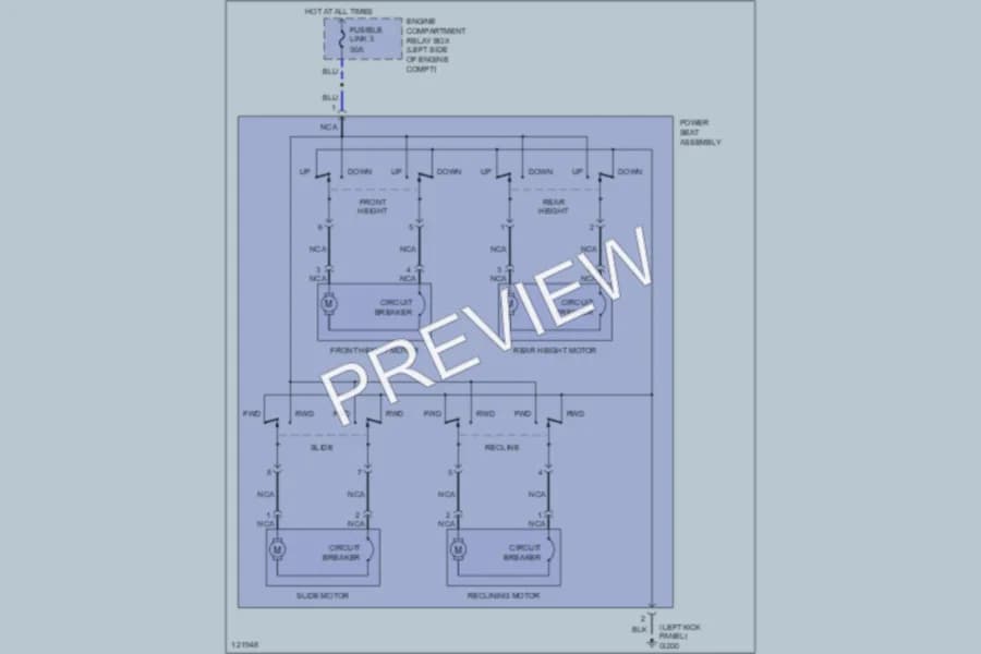 2000 Mitsubishi Galant Power Seats wiring diagram preview