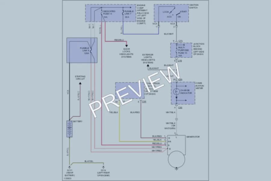 2000 Mitsubishi Galant Starting Charging wiring diagram preview