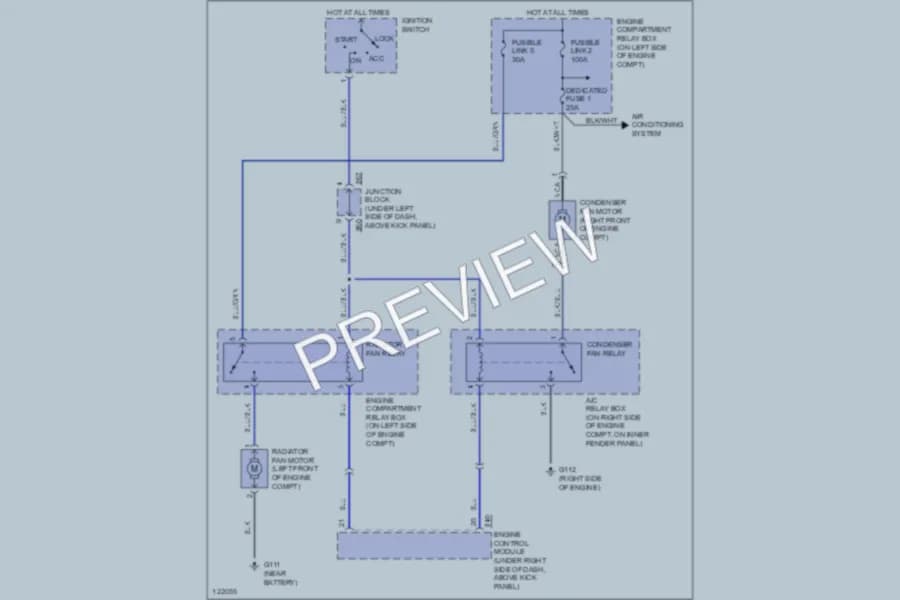 2000 Mitsubishi Mirage Cooling Fan wiring diagram preview