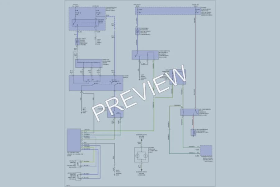 2000 Mitsubishi Montero Air Conditioning wiring diagram preview
