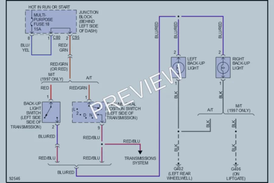2000 Mitsubishi Montero Exterior Lights wiring diagram preview