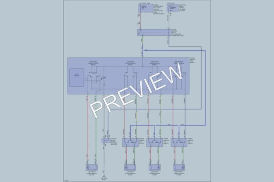 2000 Mitsubishi Montero Power Windows wiring diagram preview