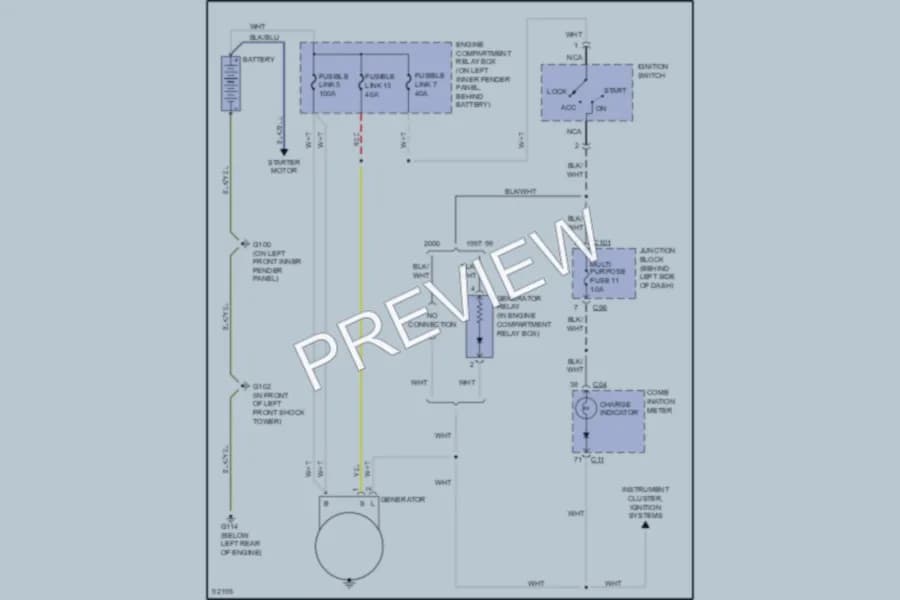 2000 Mitsubishi Montero Starting Charging wiring diagram preview