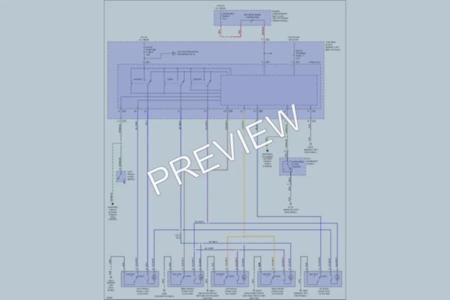 2000 Mitsubishi MonteroSport Power Door Locks wiring diagram preview