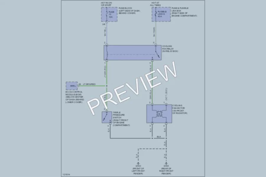2000 Nissan Frontier Cooling Fan wiring diagram preview