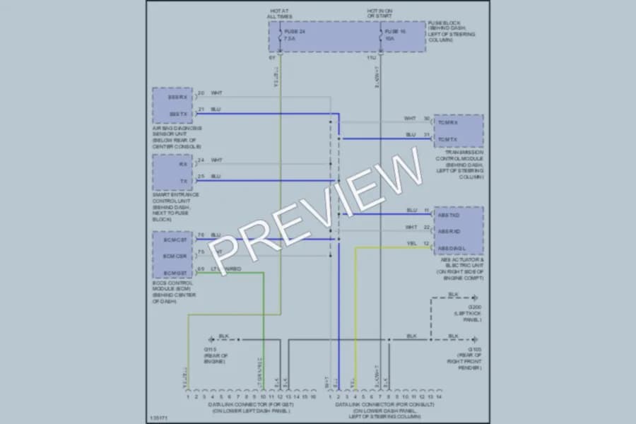 2000 Nissan Pathfinder Computer Data Lines wiring diagram preview