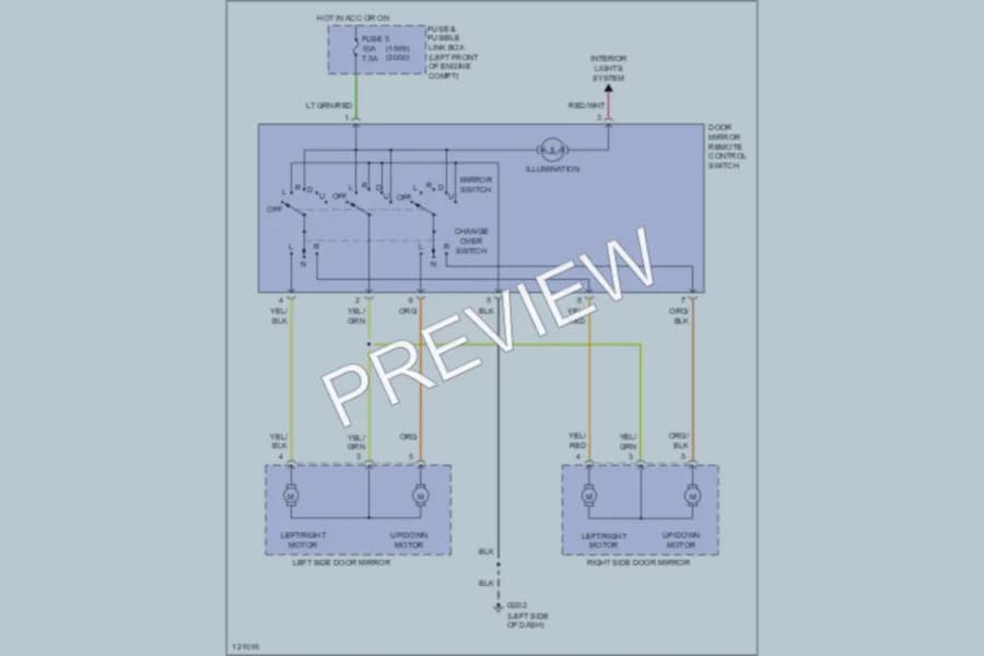 2000 Nissan Quest Power Mirrors wiring diagram preview