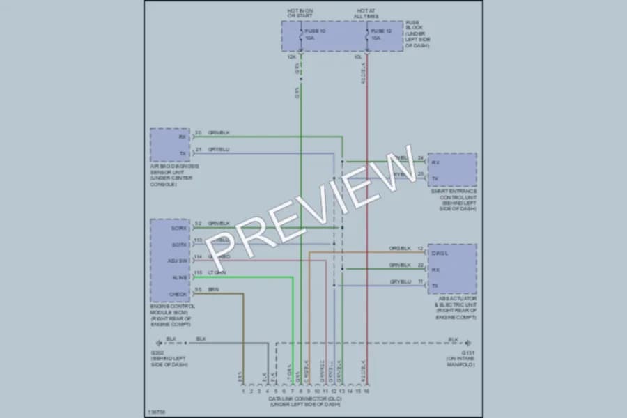 2000 Nissan Sentra Computer Data Lines wiring diagram preview