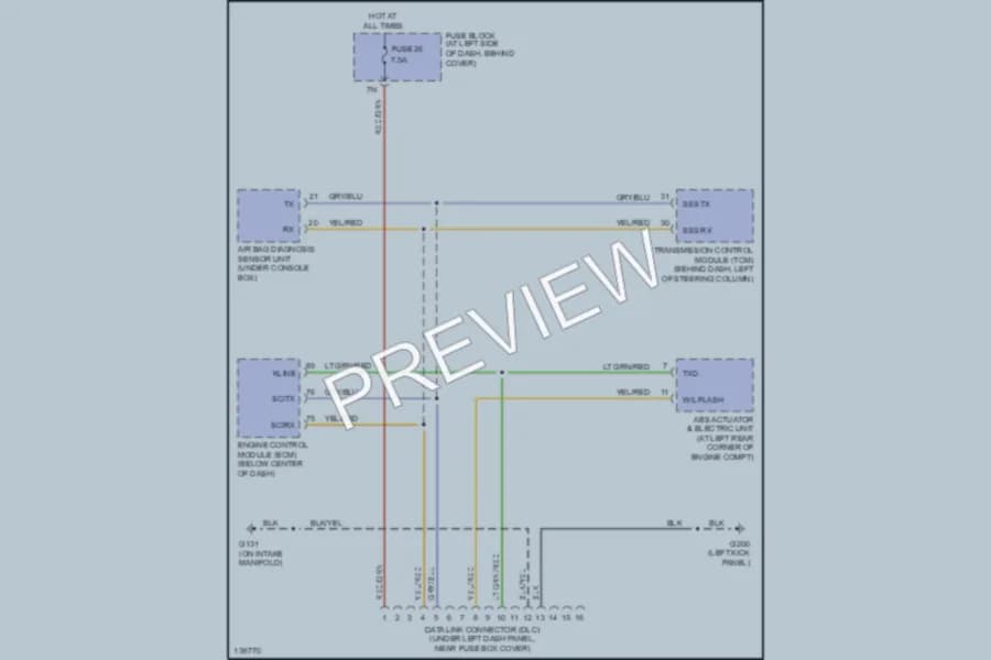 2000 Nissan Xterra Computer Data Lines wiring diagram preview