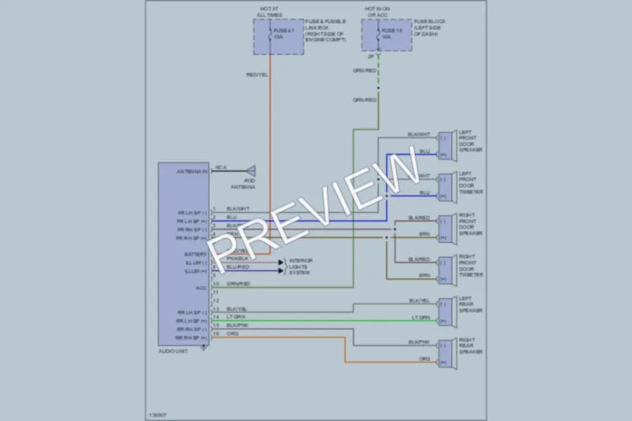 2000 Nissan Xterra Radio wiring diagram preview