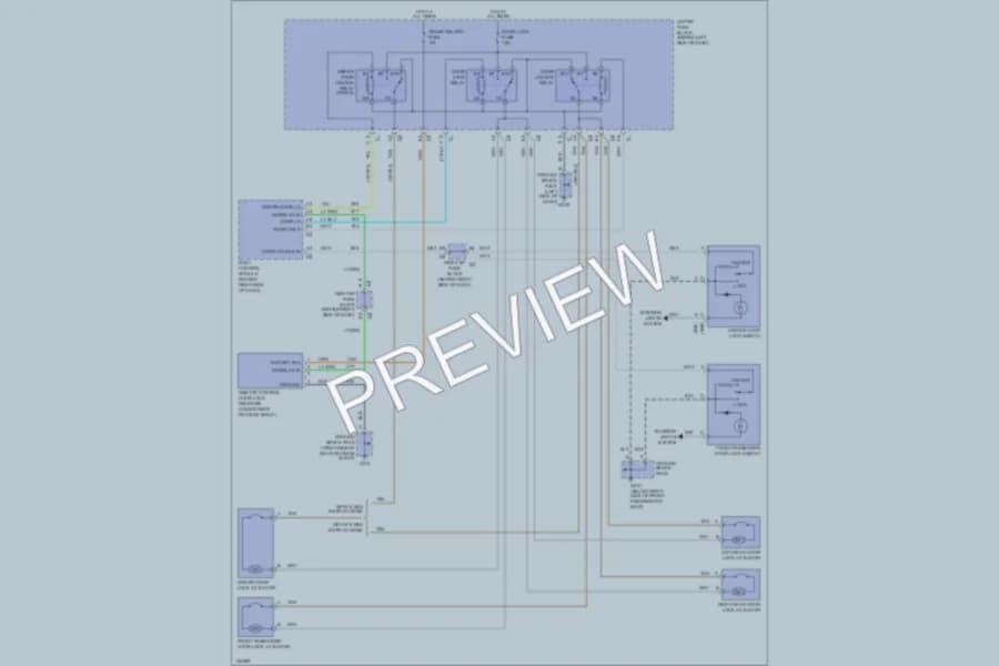 2000 Oldsmobile Alero Power Door Locks wiring diagram preview