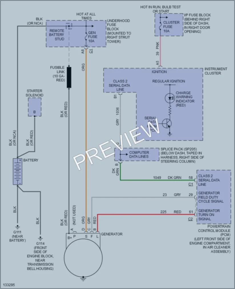 2000 Oldsmobile Intrigue Starting Charging wiring diagram preview