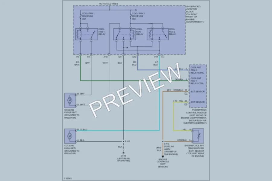 2000 Oldsmobile Silhouette Cooling Fan wiring diagram preview