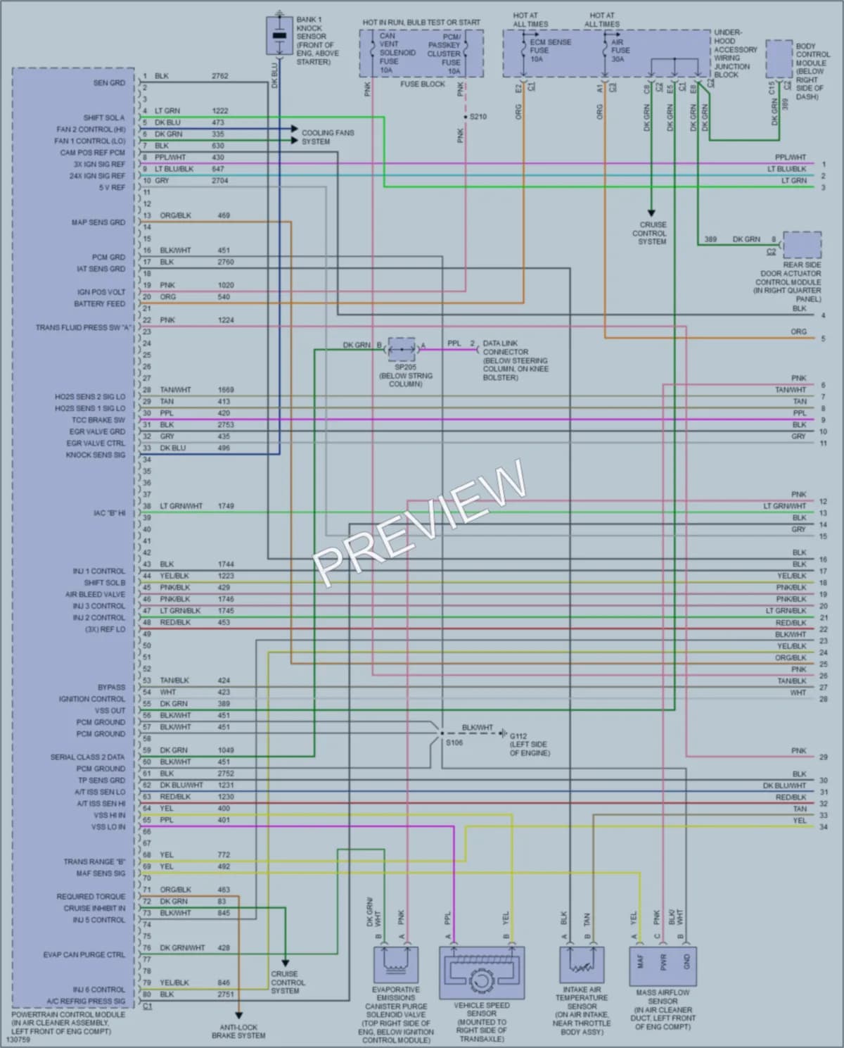 2000 Oldsmobile Silhouette Engine Performance wiring diagram preview