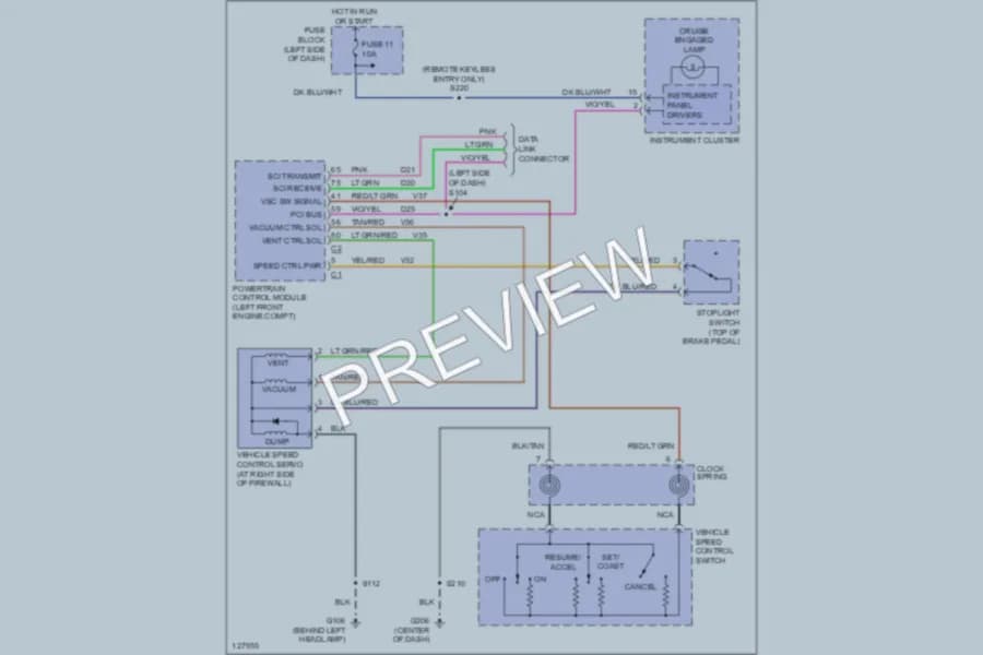 2000 Plymouth Neon Cruise Control wiring diagram preview