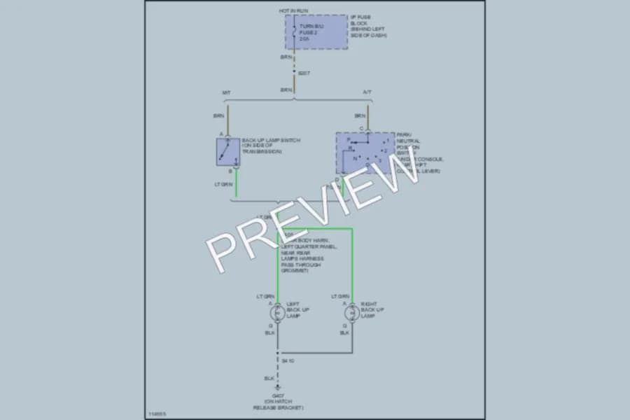 2000 Pontiac Firebird Exterior Lights wiring diagram preview