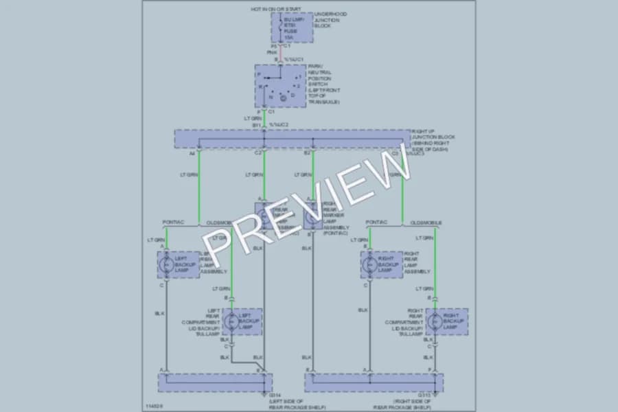 2000 Pontiac GrandAm Exterior Lights wiring diagram preview