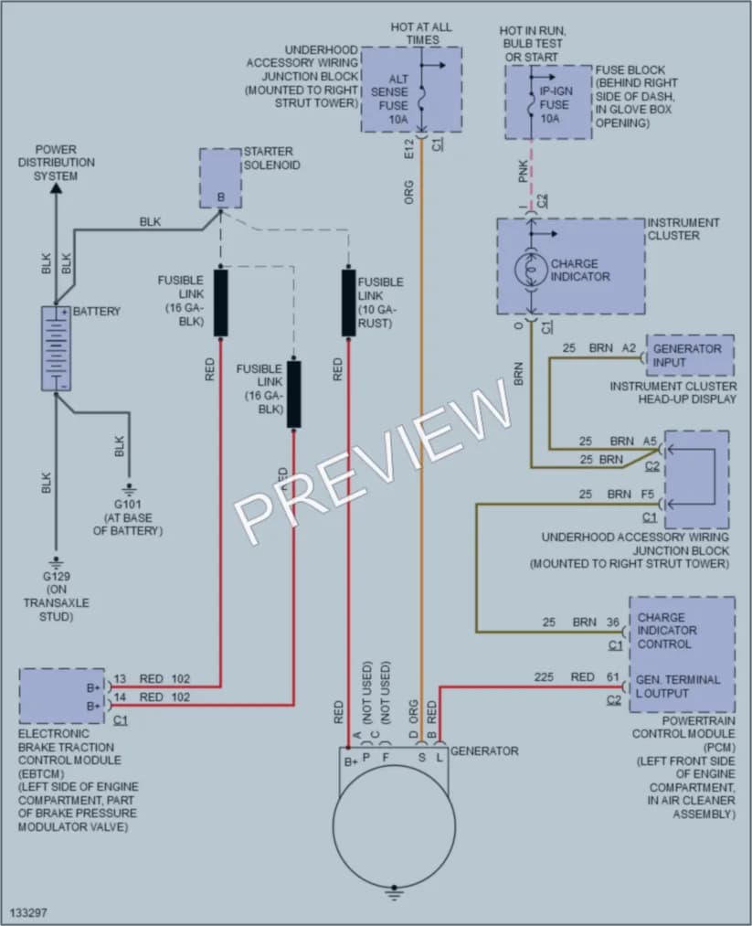 2000 Pontiac GrandPrix Starting Charging wiring diagram preview