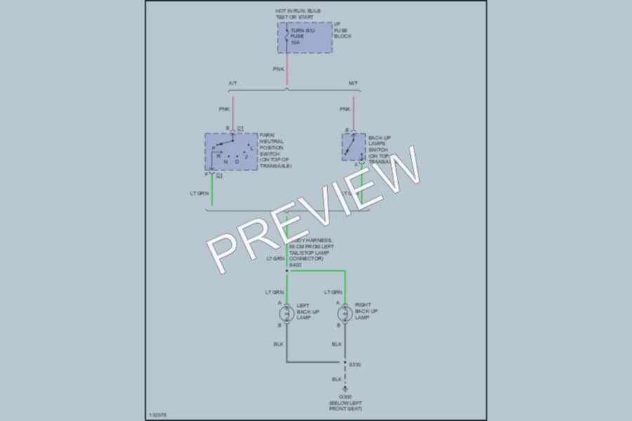 2000 Pontiac Sunfire Exterior Lights wiring diagram preview