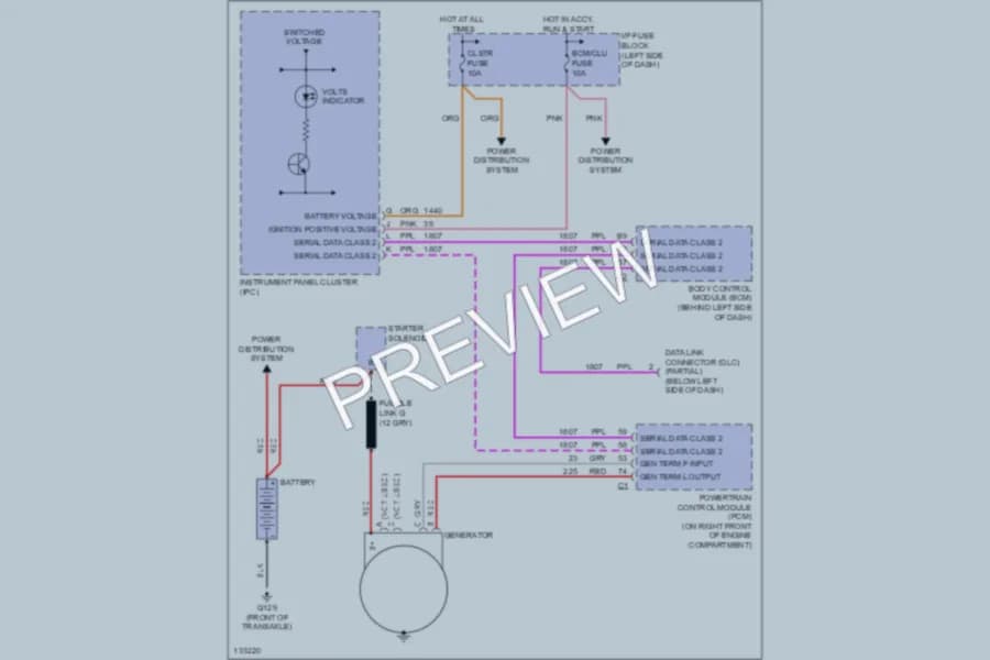 2000 Pontiac Sunfire Starting Charging wiring diagram preview