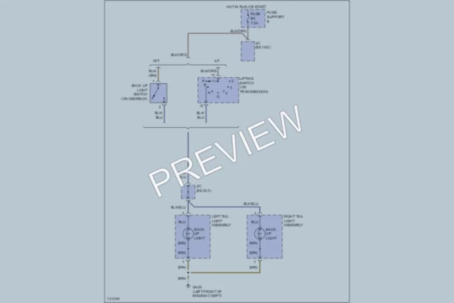 2000 Porsche 911 Exterior Lights wiring diagram preview