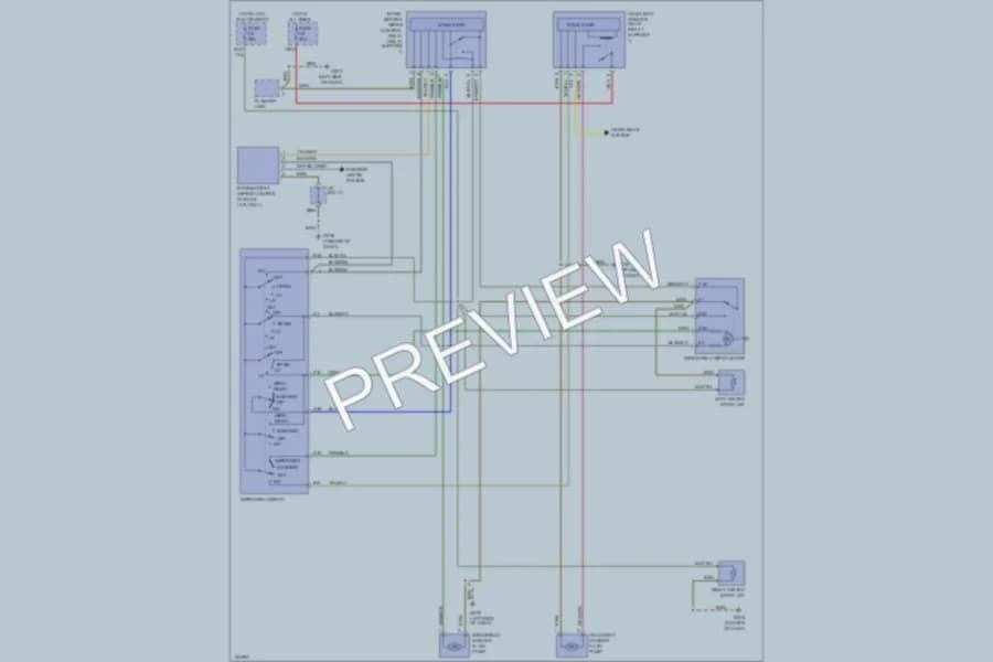 2000 Porsche Boxster Wiper Washer wiring diagram preview