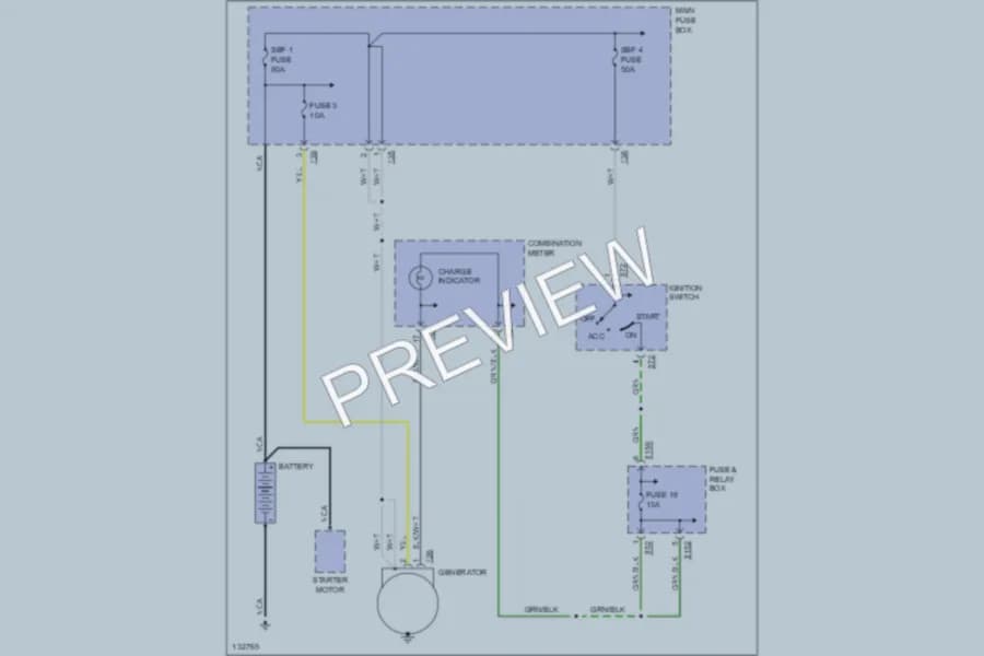 2000 Subaru Impreza Starting Charging wiring diagram preview