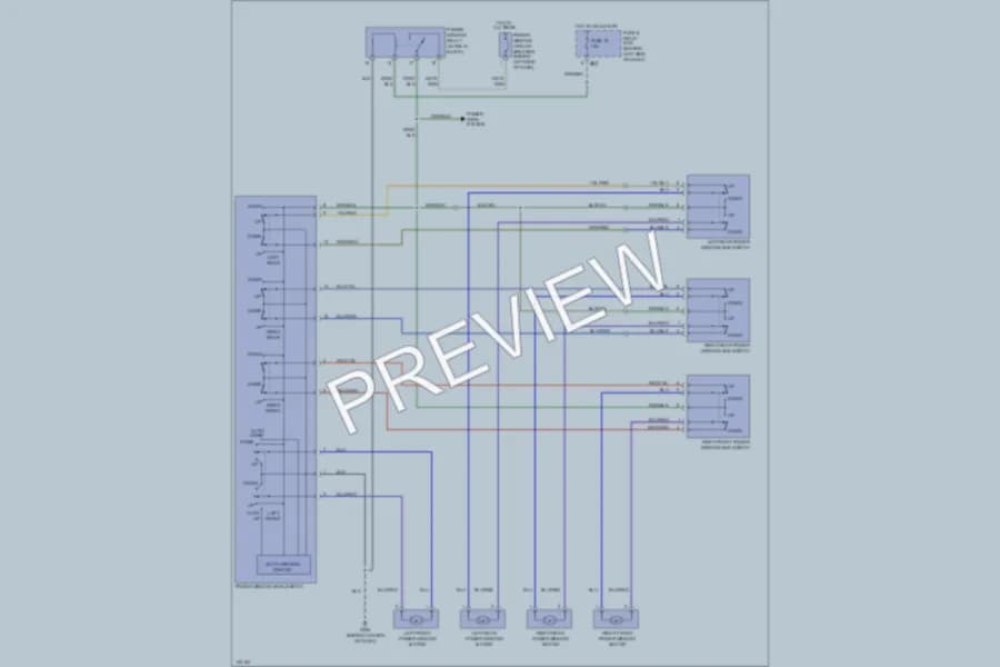 2000 Subaru Legacy Power Windows wiring diagram preview