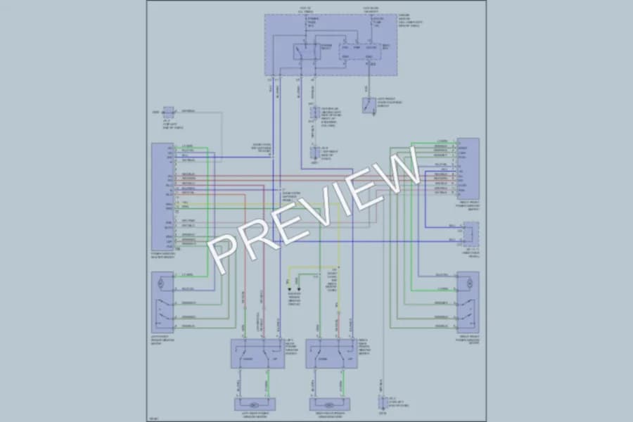 2000 Toyota 4Runner Power Windows wiring diagram preview