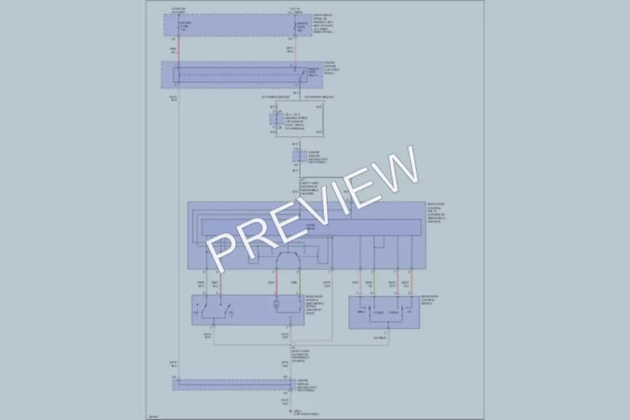 2000 Toyota Corolla Power Top Sunroof wiring diagram preview