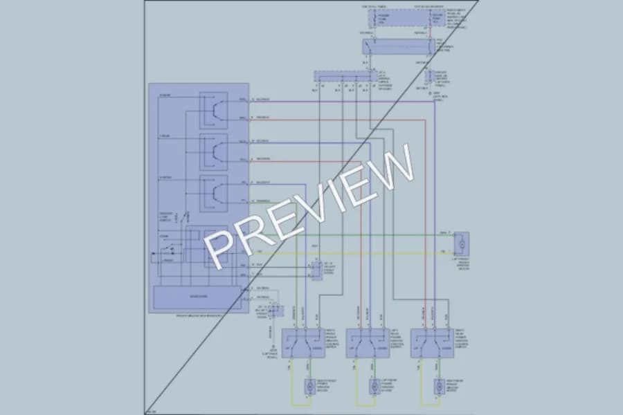2000 Toyota Corolla Power Windows wiring diagram preview