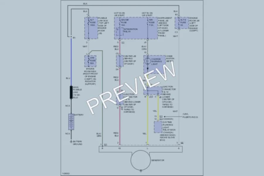 2000 Toyota Corolla Starting Charging wiring diagram preview