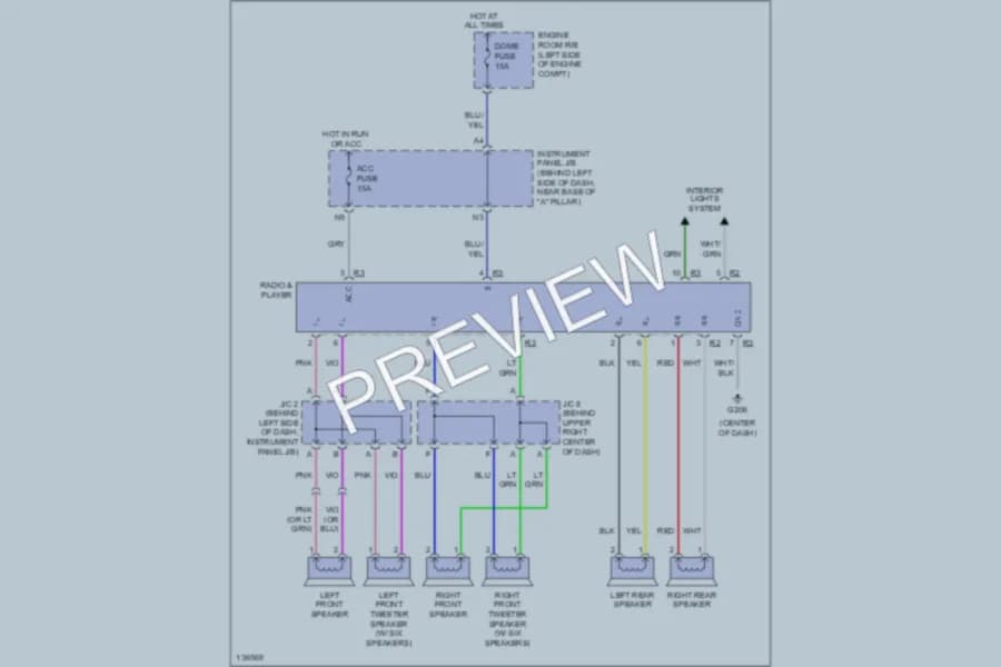2000 Toyota Echo Radio wiring diagram preview