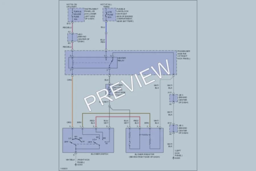 2000 Toyota RAV4 Air Conditioning wiring diagram preview