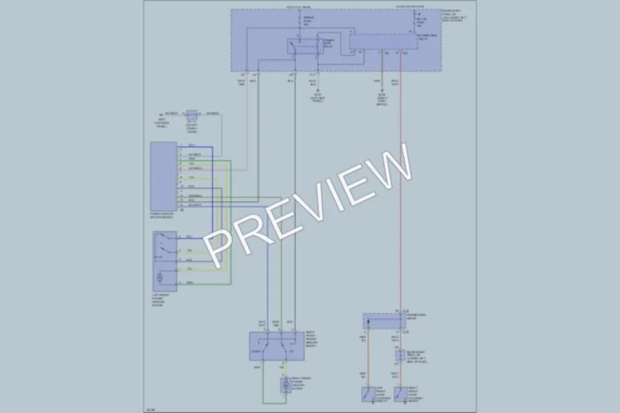 2000 Toyota RAV4 Power Windows wiring diagram preview