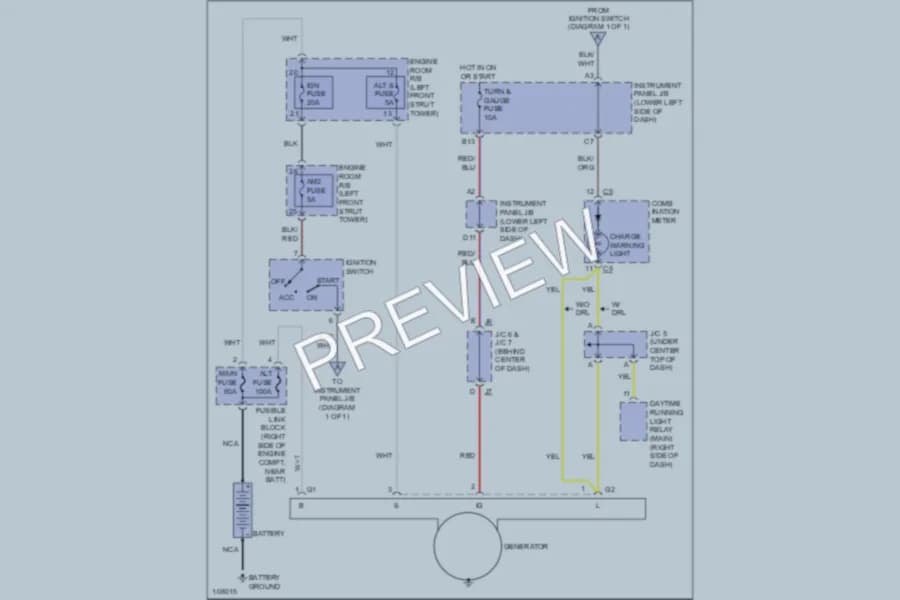 2000 Toyota RAV4 Starting Charging wiring diagram preview