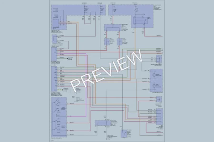 2000 Toyota Sienna Headlights wiring diagram preview