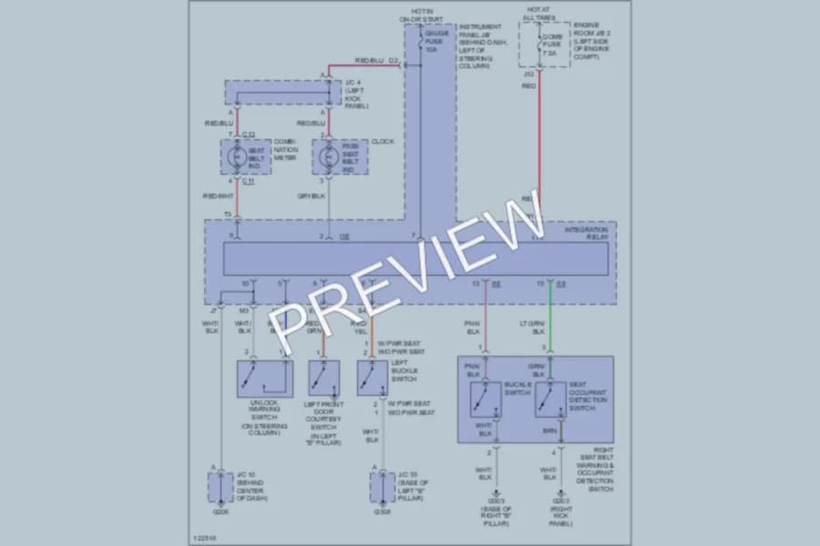 2000 Toyota Solara Warning Systems wiring diagram preview