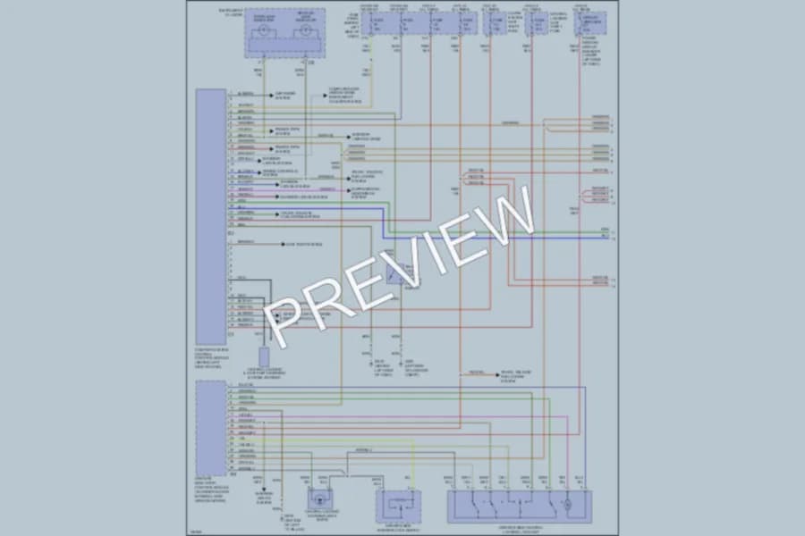 2000 Volkswagen Golf Power Door Locks wiring diagram preview