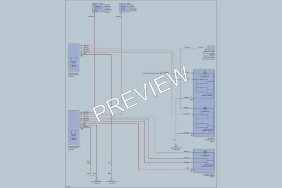 2000 Volkswagen NewBeetle Power Windows wiring diagram preview