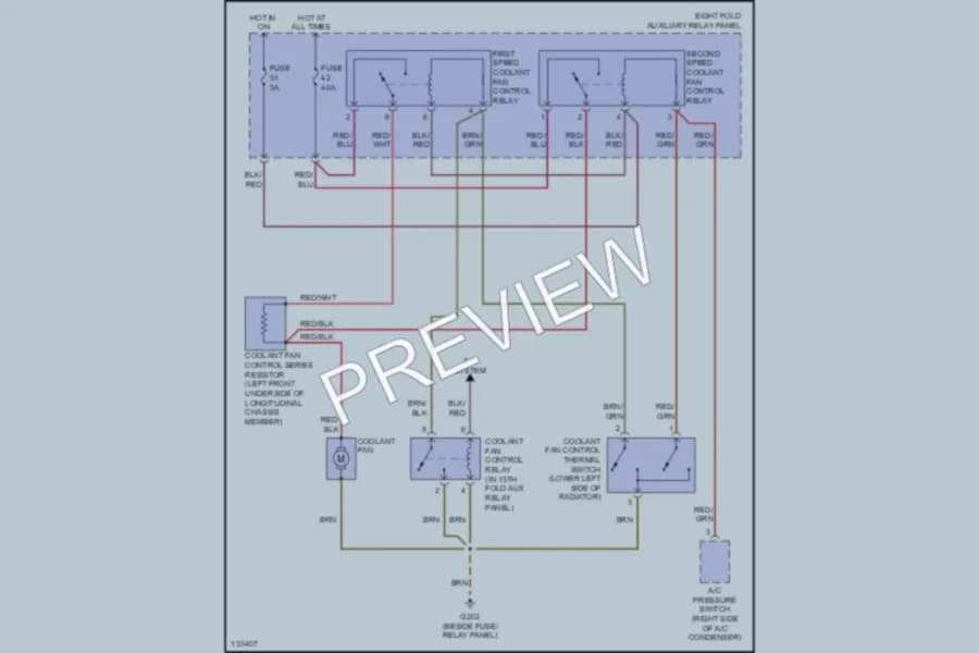 2000 Volkswagen Passat Cooling Fan wiring diagram preview