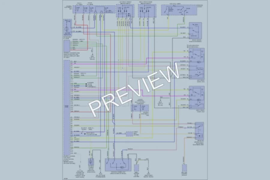 2000 Volvo C70 Power Door Locks wiring diagram preview