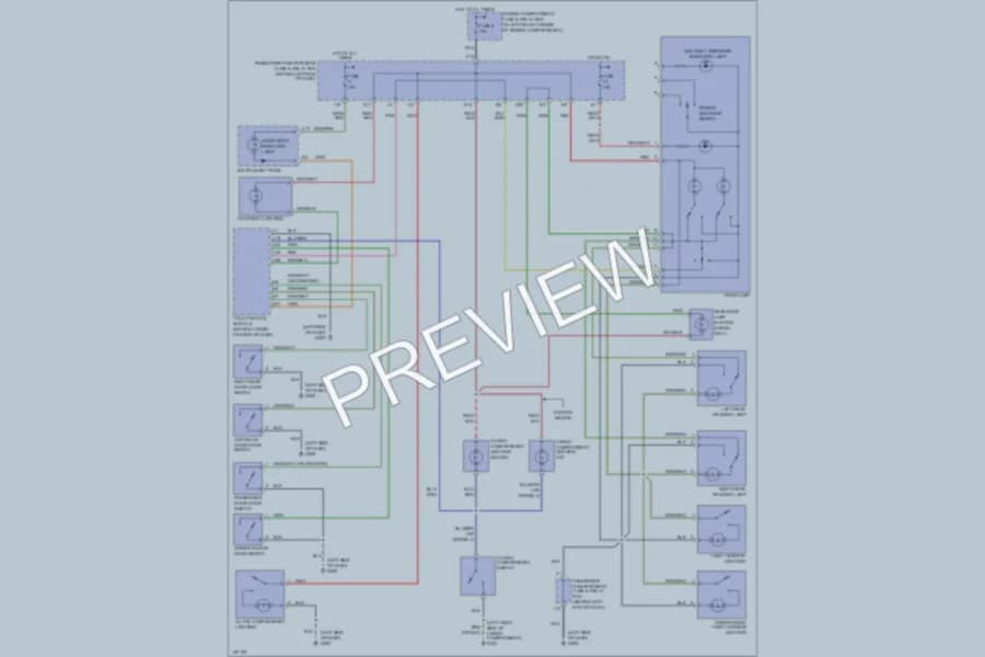 2000 Volvo S40 Interior Lights wiring diagram preview