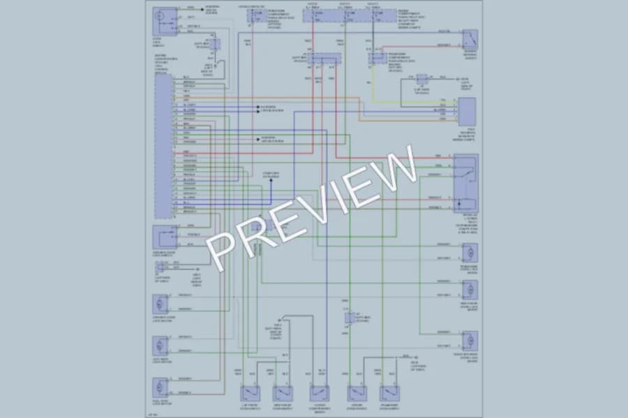 2000 Volvo S40 Power Door Locks wiring diagram preview